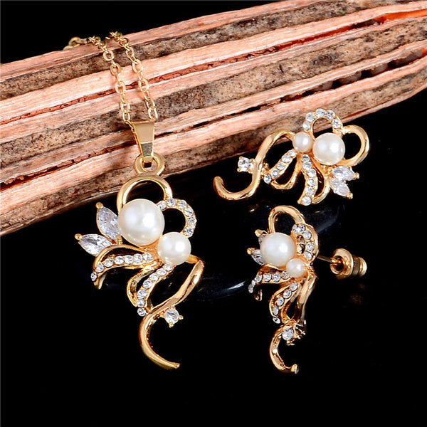 Austrian Pearl Jewelry Set