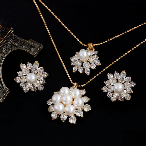 Elegant Simulated Bridal Jewelry Sets