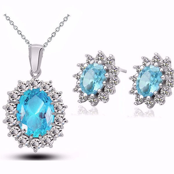 Fashion Crystal Stone Wedding Jewelry Sets
